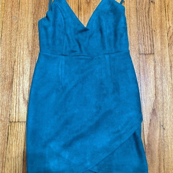 Revolve Super Down Faux Suede Carrie Mini Dress Size Small - Picture 3 of 9